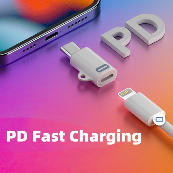 Compatible with iPhone, Lightning to USB-C adapter compatible with e.g. iPhone 15 White V1237-ZY-203-1986