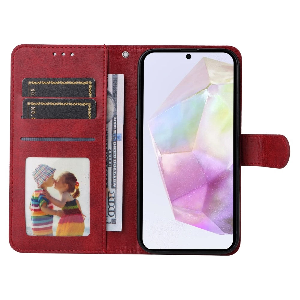 PU Leather Wallet Case Compatible with Samsung A56 5G - More Colors Available Red Red V1237-ZY-203-1992
