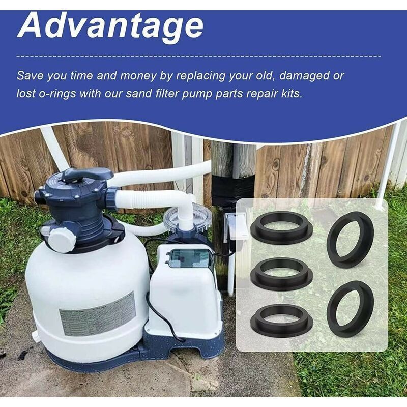 pcs 11412 Pool Filter Pump Washers L-ring Compatible with INTEX Sand Filter Pump Motor..DEBUNS V1237-ZY-203-2012
