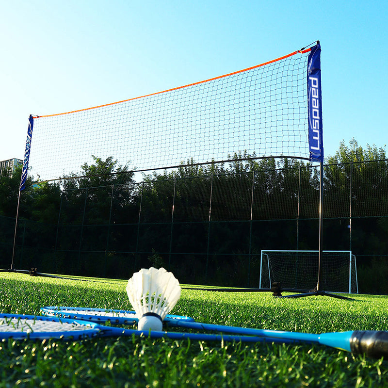 Portable Foldable Standard Professional Badminton Net Indoor Outdoor White 5.1m V1237-ZY-203-2033