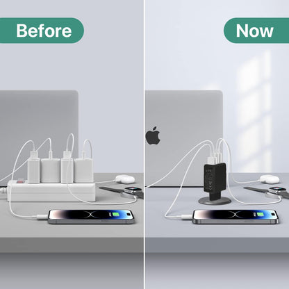 Compatible USB C Charger, 40W USB Multi Fast Charger, Multiple USB Outlets USB Charging Plug Adapter, USB V1237-ZY-203-2046