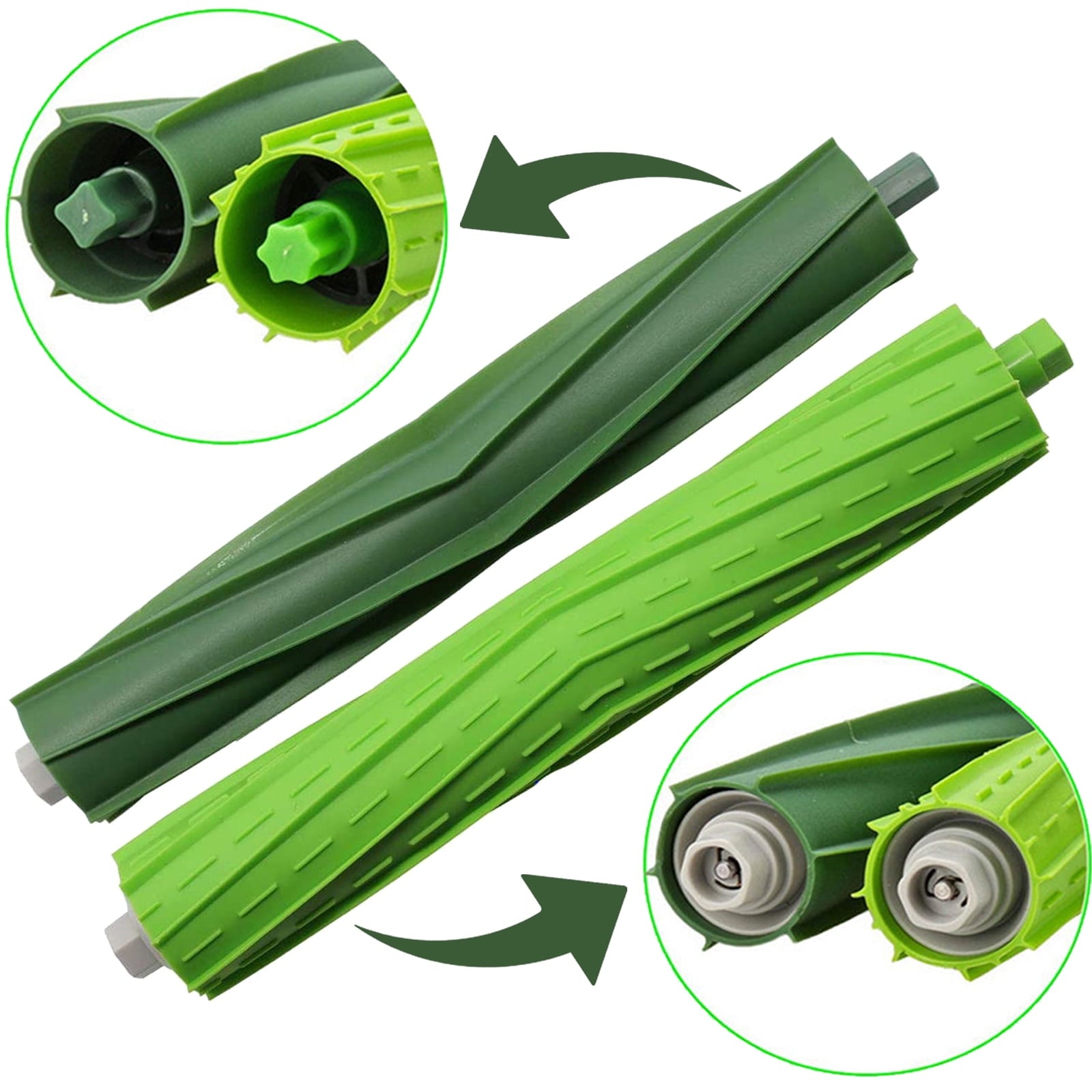 Replacement Parts for iRobot Roomba E, I and J Series - Includes Multi-Surface Rubber Brush & High V1237-ZY-203-2052