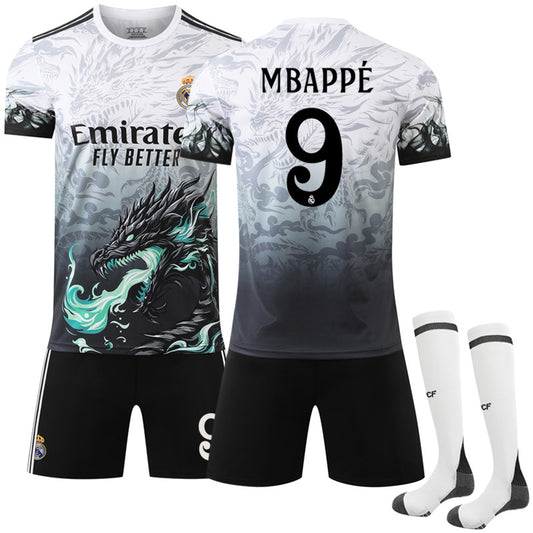 Real Madrid 2024-2025 Adult Match Kit with Socks No.9 Mbappe No.9 Mbappe S V1237-ZY-203-2070