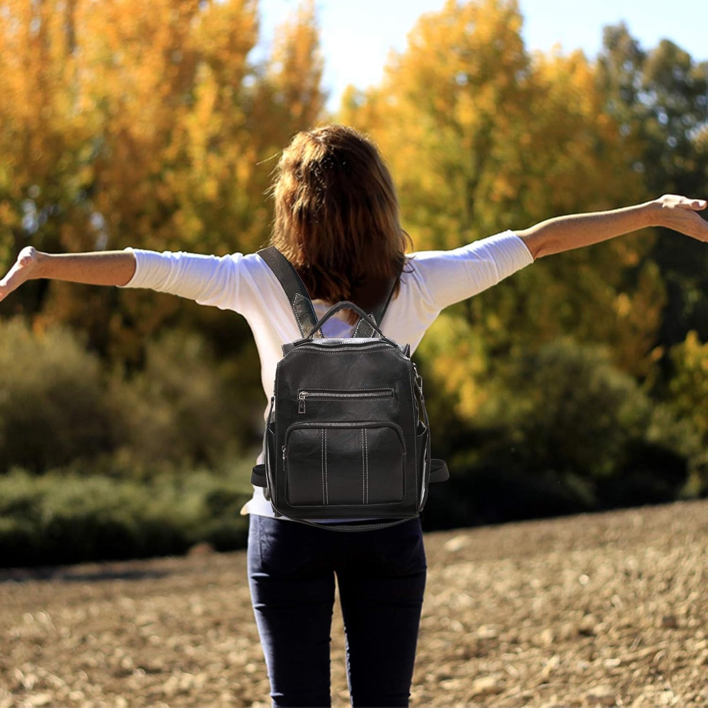 Vintage Backpack Women Shoulder Bag Girls Waterproof Daypack V1237-ZY-203-2074