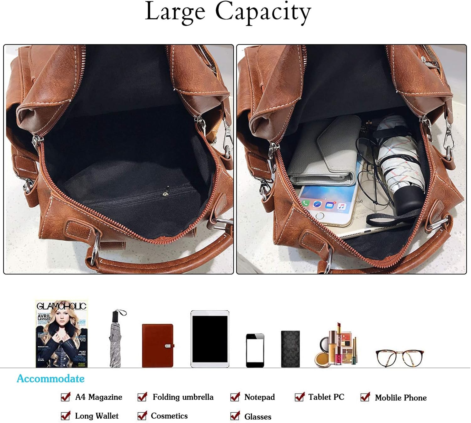 Vintage Backpack Women Shoulder Bag Girls Waterproof Daypack V1237-ZY-203-2074