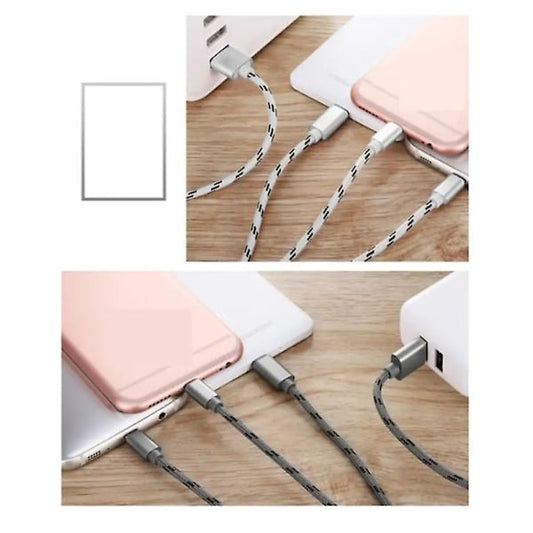 2m Gray USB Type C Fast Charging Cable Compatible with Samsung S21 S22 S23 V1237-ZY-203-2079
