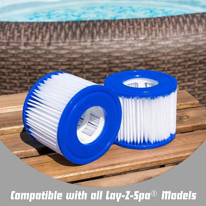 Lay-Z-Spa Filter Cartridge VI for all Lay-Z-Spa models - 6 x Double Pack (12 filters) V1237-ZY-203-2084