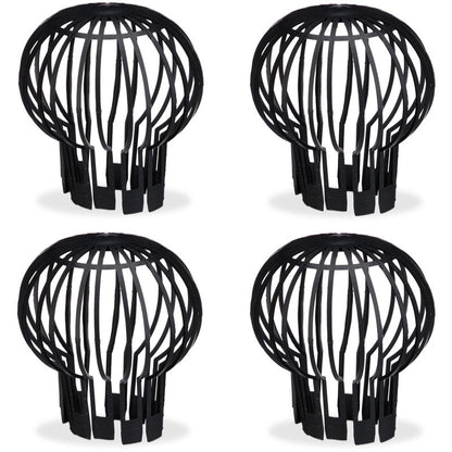 Downspout Cover, 4-pack, Plastic Basket, Leaf Catcher for Gutter, Rain Pipe Cover, Gutter Cover, 13 cm, black V1237-ZY-203-2093