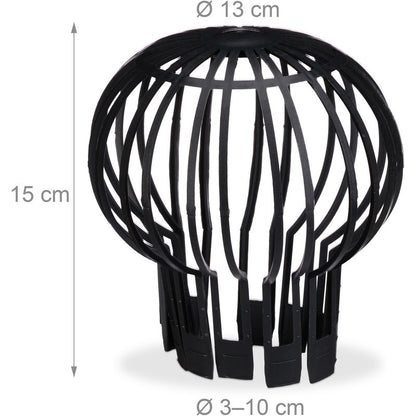 Downspout Cover, 4-pack, Plastic Basket, Leaf Catcher for Gutter, Rain Pipe Cover, Gutter Cover, 13 cm, black V1237-ZY-203-2093