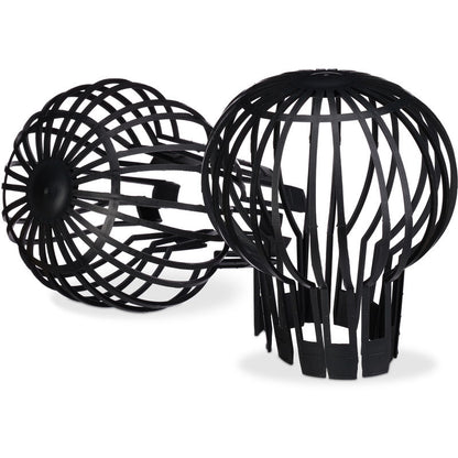 Downspout Cover, 4-pack, Plastic Basket, Leaf Catcher for Gutter, Rain Pipe Cover, Gutter Cover, 13 cm, black V1237-ZY-203-2093