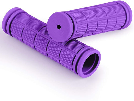pair of ergonomic bicycle handles in non-slip soft rubber, Purple V1237-ZY-203-2094