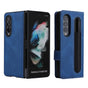 Full Protective Magnetic Leather Case Compatible with Samsung Galaxy Z Fold 3 with Card Slot Stand. Blue V1237-ZY-203-2112