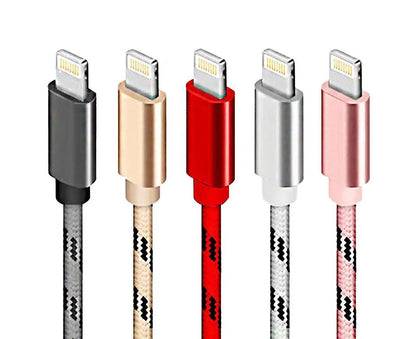5-pack 2m Braided Lightning Cables, Compatible with iPhone 11 13 14, Charging and Data Cable V1237-ZY-203-2121
