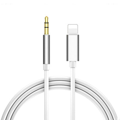 For iPhone Aux Cord Car Aux Cable Apple to 3.5mm Aux Cable - 1m Silver 1m V1237-ZY-203-2141