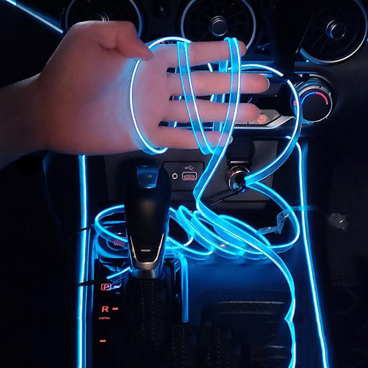 Car LED Interior Strip Light 3m USB Neon Wire Lamps Glowing Ambient Lighting Car Decorations Interior Red V1237-ZY-203-2150