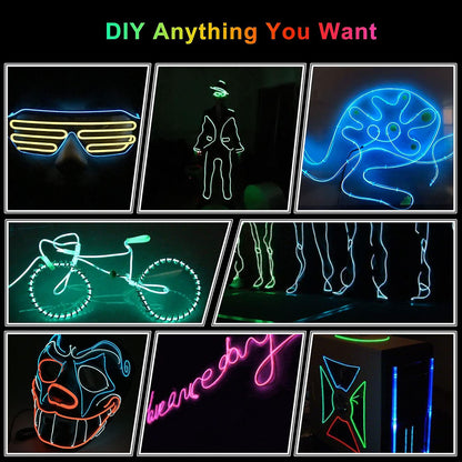 Car LED Interior Strip Light 3m USB Neon Wire Lamps Glowing Ambient Lighting Car Decorations Interior Red V1237-ZY-203-2150