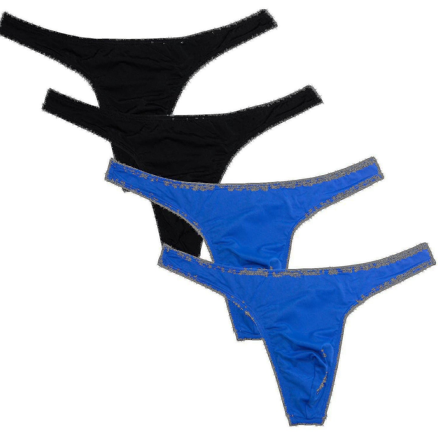 Men's Thong Underwear 4-pack Black blue S Black blue S V1237-ZY-203-2151