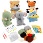 4-Piece DIY Crochet Kit for Animals with Hand Knitting Yarn, Needles, Plush Doll, Easy for Beginners, V1237-ZY-203-2157