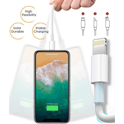 4-Pack Apple MFi Certified Lightning Charging Cable 1.8m - Compatible with iPhone 12/11/X/XR/XS/8/7 V1237-ZY-203-2160