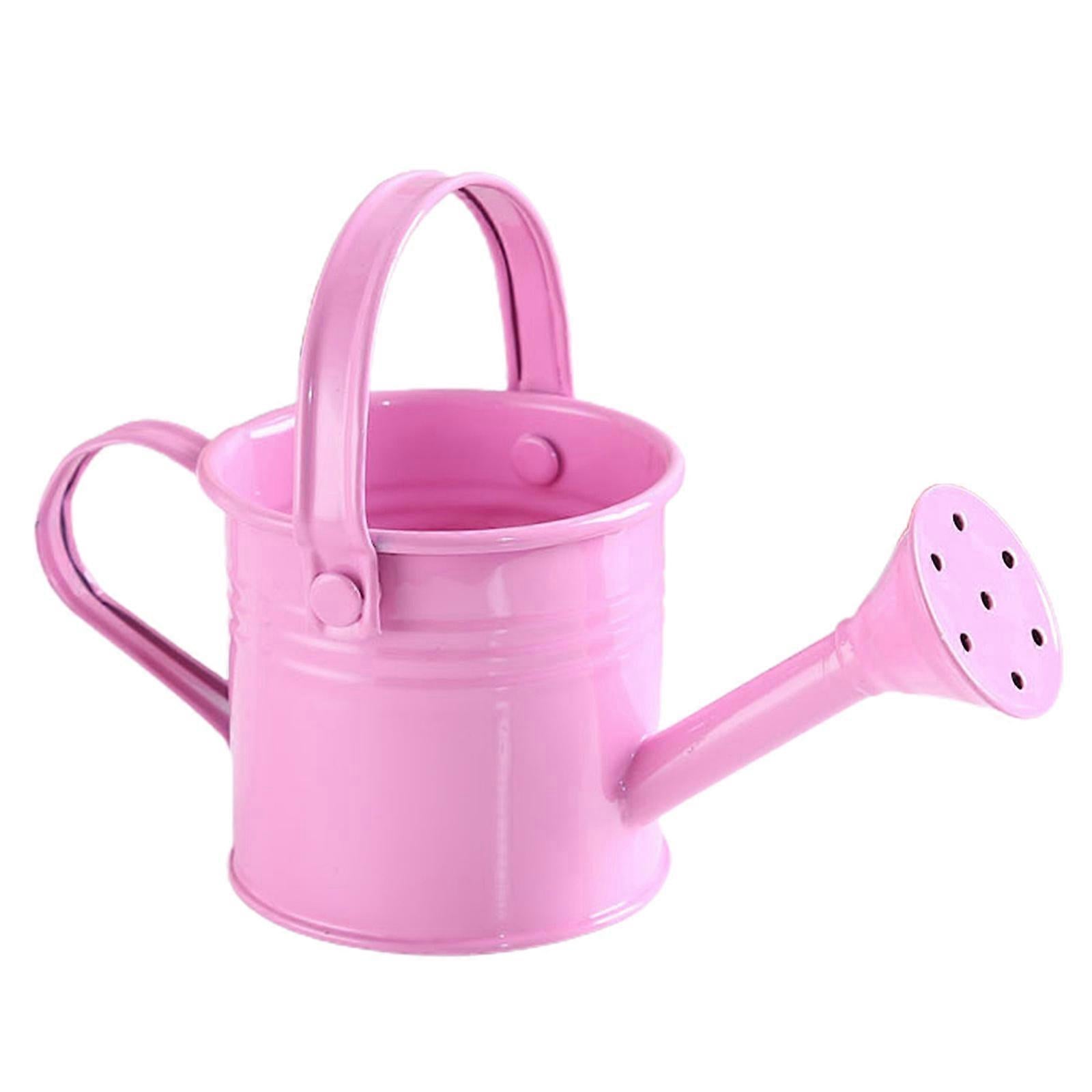 100% New, Mini Iron Watering Can, Spray Bottle, Metal Forging with Handle, Sprinkler Shower Pink V1237-ZY-203-2162
