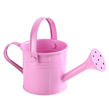 100% New, Mini Iron Watering Can, Spray Bottle, Metal Forging with Handle, Sprinkler Shower Pink V1237-ZY-203-2162