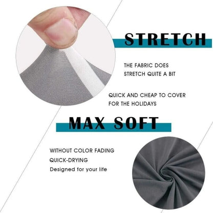Set of 6 Universal Stretch Chair Covers - Modern - Grey V1237-ZY-203-2164