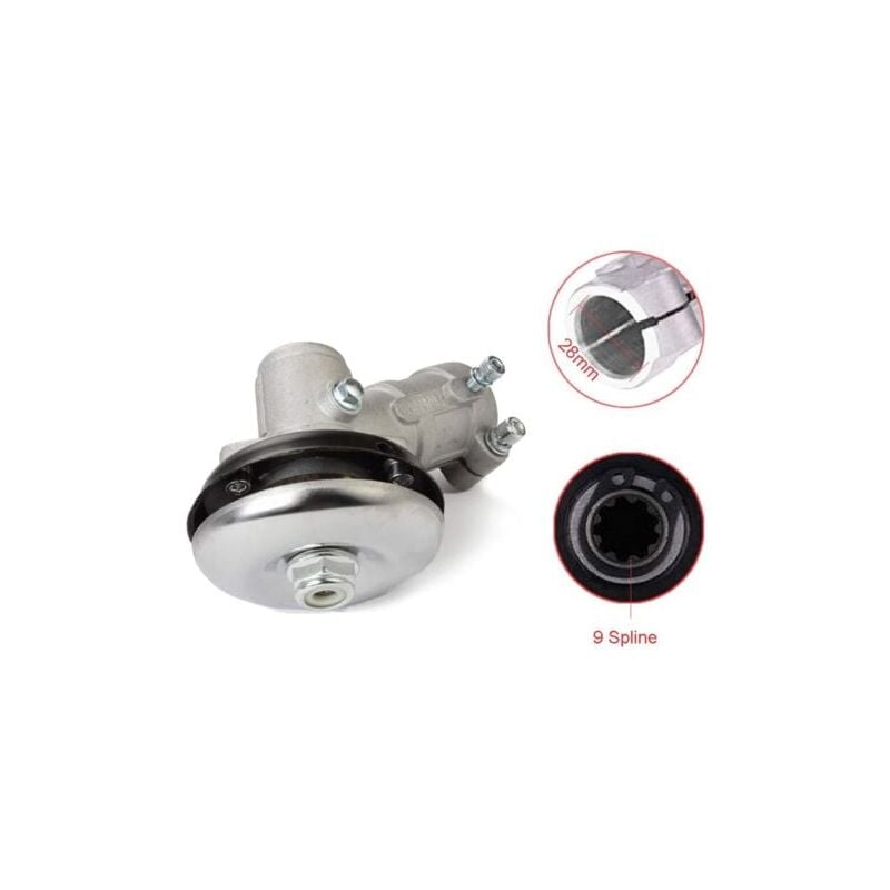 28mm Brushcutter Gearbox, Universal Brushcutter Gearbox for Grass Trimmer/Chainsaw (28mm, 9 Teeth Round) V1237-ZY-203-2175