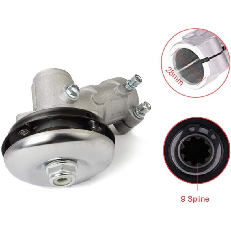 28mm Brushcutter Gearbox, Universal Brushcutter Gearbox for Grass Trimmer/Chainsaw (28mm, 9 Teeth Round) V1237-ZY-203-2175