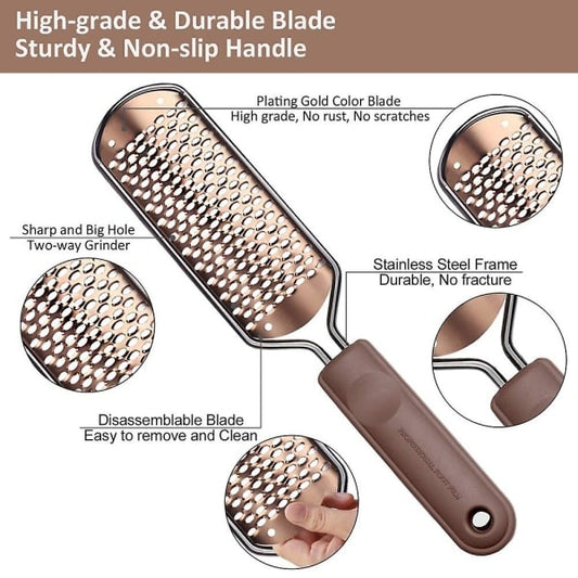 Pedicure Foot File Hard Skin Remover - Large Foot Rasp Colossal Foot Scrub Professional Stainless Steel Hard V1237-ZY-203-2204