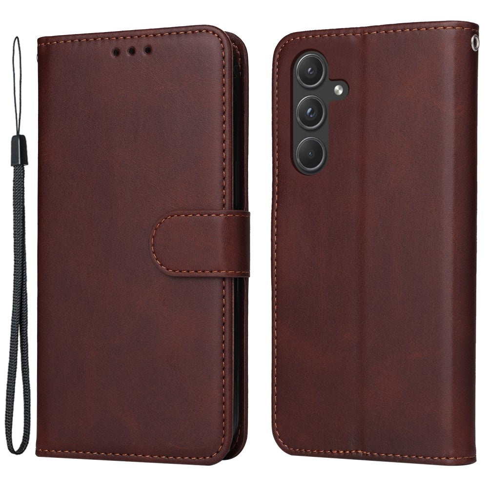 SKALO Samsung A55 5G PU Leather Wallet Case - Multiple Colors Brown Brown Brown V1237-ZY-203-2221