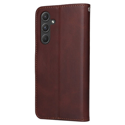 SKALO Samsung A55 5G PU Leather Wallet Case - Multiple Colors Brown Brown Brown V1237-ZY-203-2221