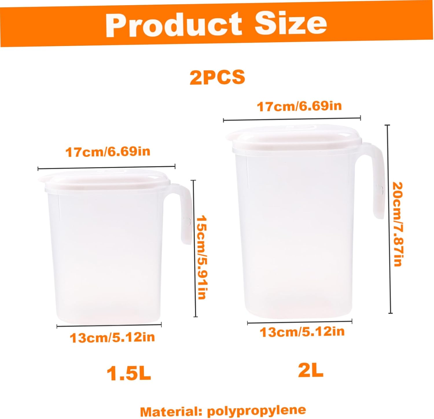 Cooling Water Jug, 1.5L and 2L plastic jug with filter lid, leak-proof for juice or iced tea V1237-ZY-203-2225