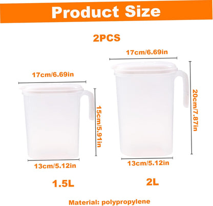 Cooling Water Jug, 1.5L and 2L plastic jug with filter lid, leak-proof for juice or iced tea V1237-ZY-203-2225