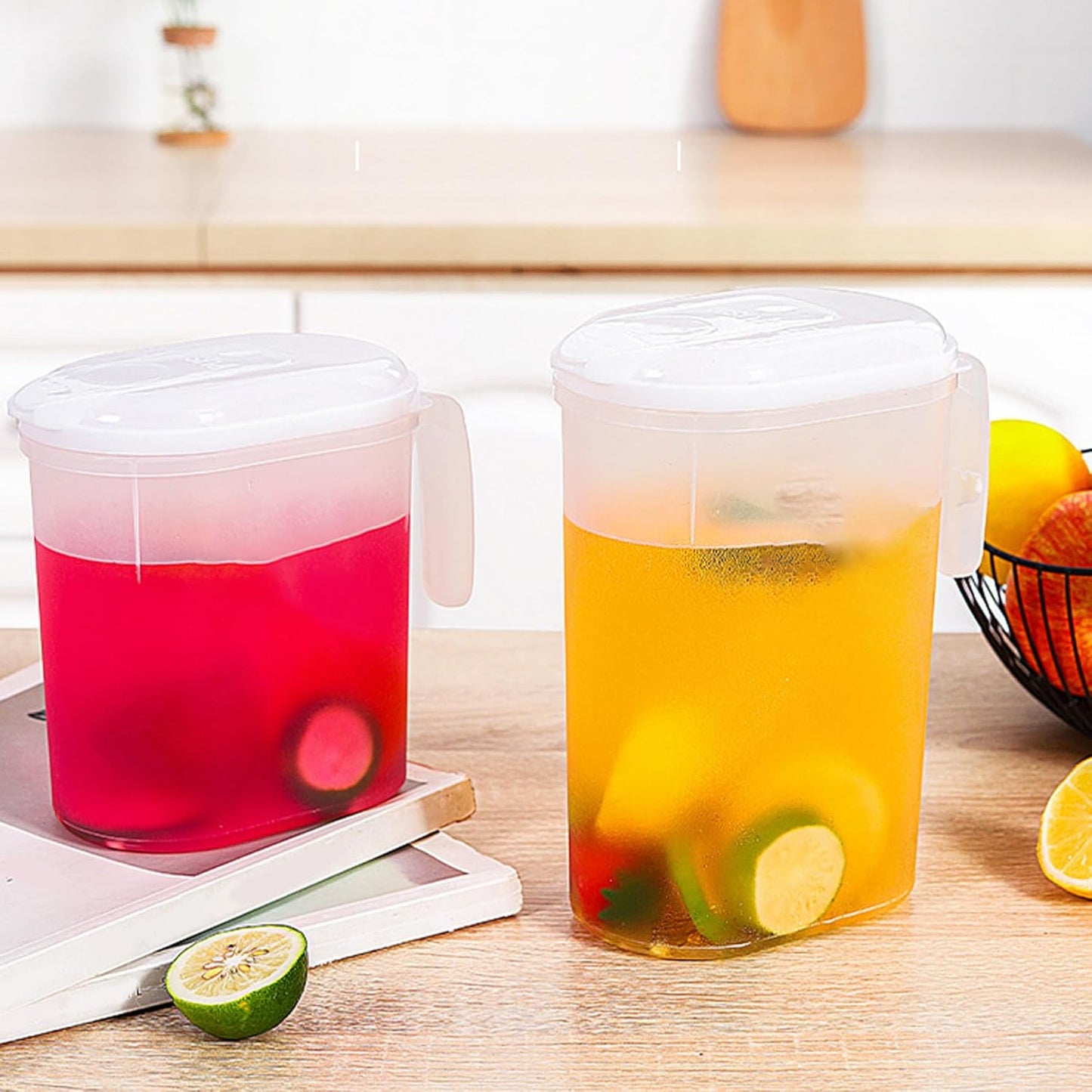 Cooling Water Jug, 1.5L and 2L plastic jug with filter lid, leak-proof for juice or iced tea V1237-ZY-203-2225