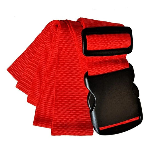 2-pack luggage strap with 2x metal luggage tag set red adjustable luggage strap luggage strap suitcase strap V1237-ZY-203-2226