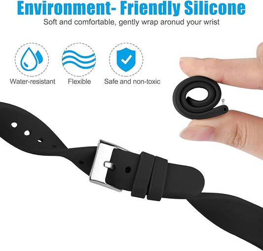 Thin Watch Bands, Compatible with Fitbit Versa 2 Band/Fitbit Versa/Fitbit Versa Lite/SE, Silicone Replacement V1237-ZY-203-2230