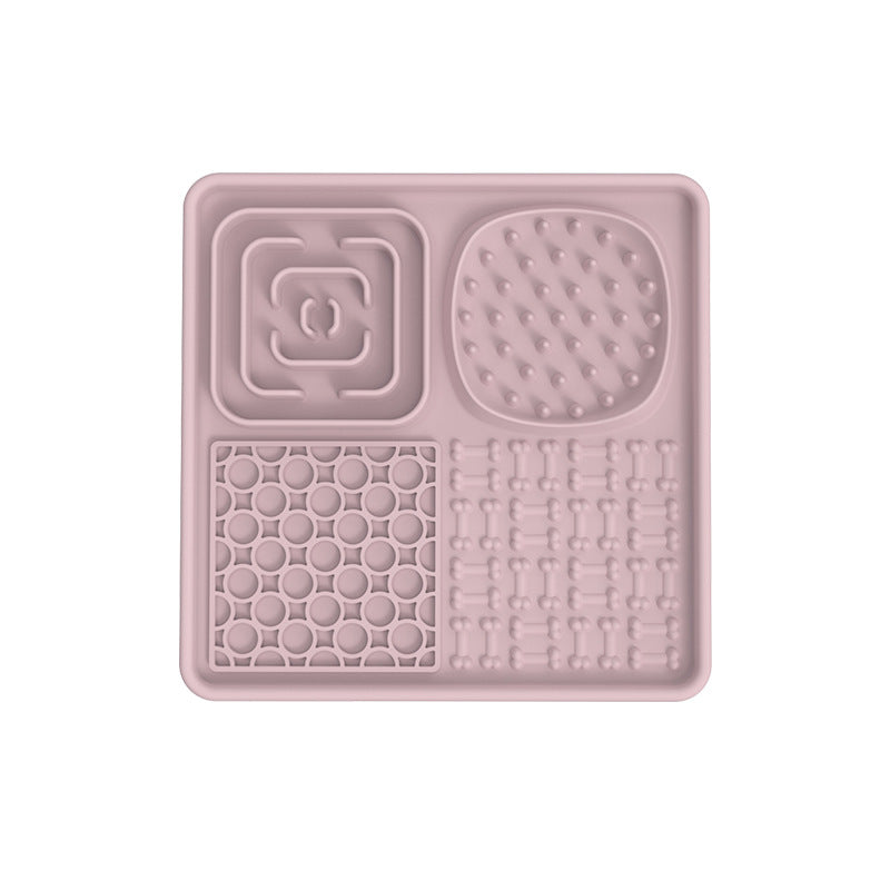 Pet Lick Mat, Food Bowl Pink (Square) V1237-ZY-203-2240