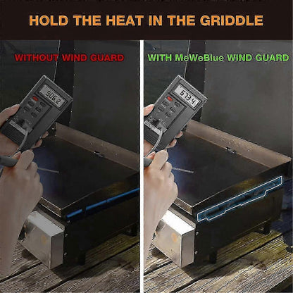 Magnetic Wind Shields for 36-inch Blackstone Grill, Stainless Steel Flame Shield, Grill Accessories - 36 Inch V1237-ZY-203-2255