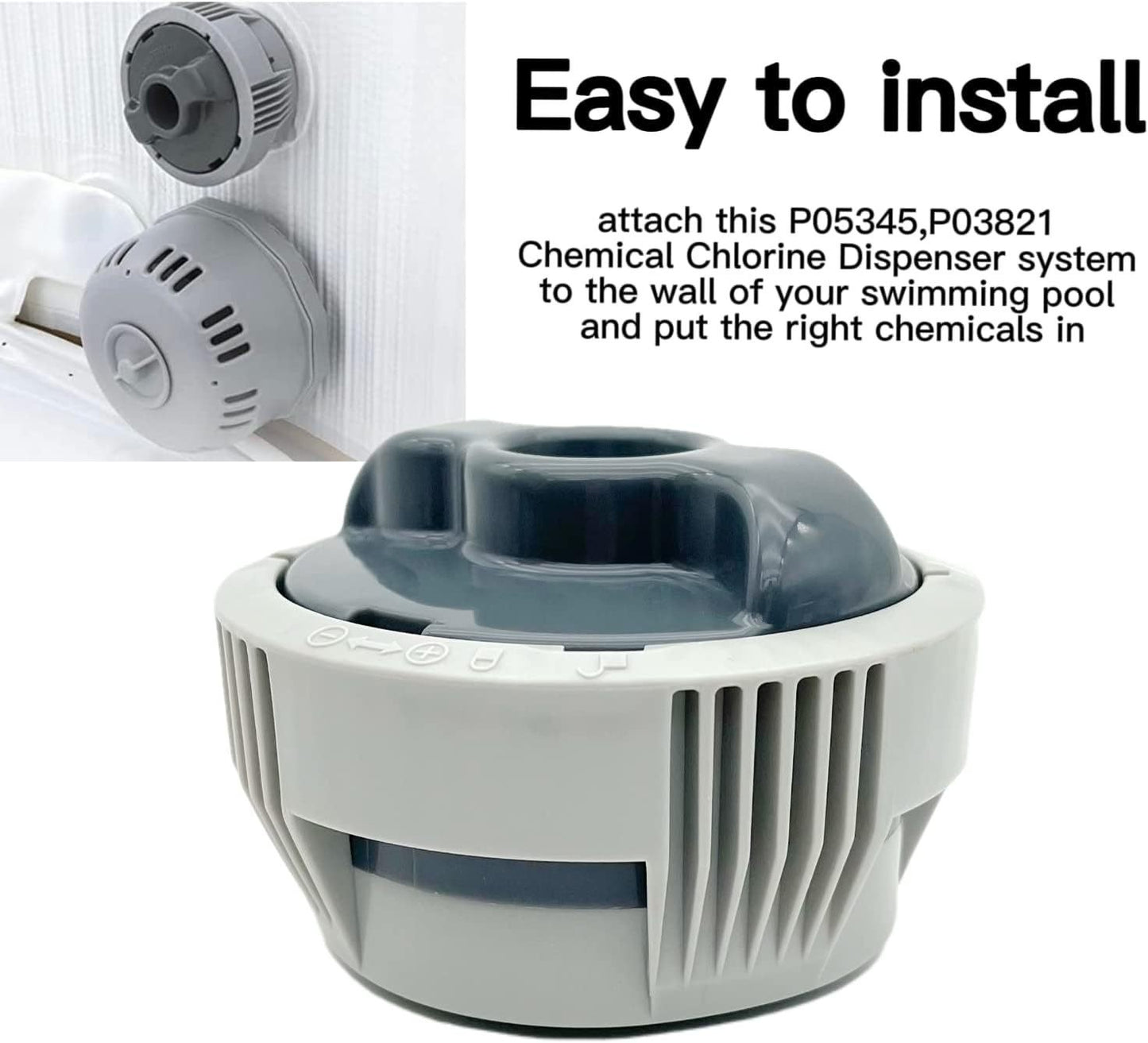 Chlorine Dispenser for Lay-Z-Spa, Pool Chemical Dispenser P05345 V1237-ZY-203-2262