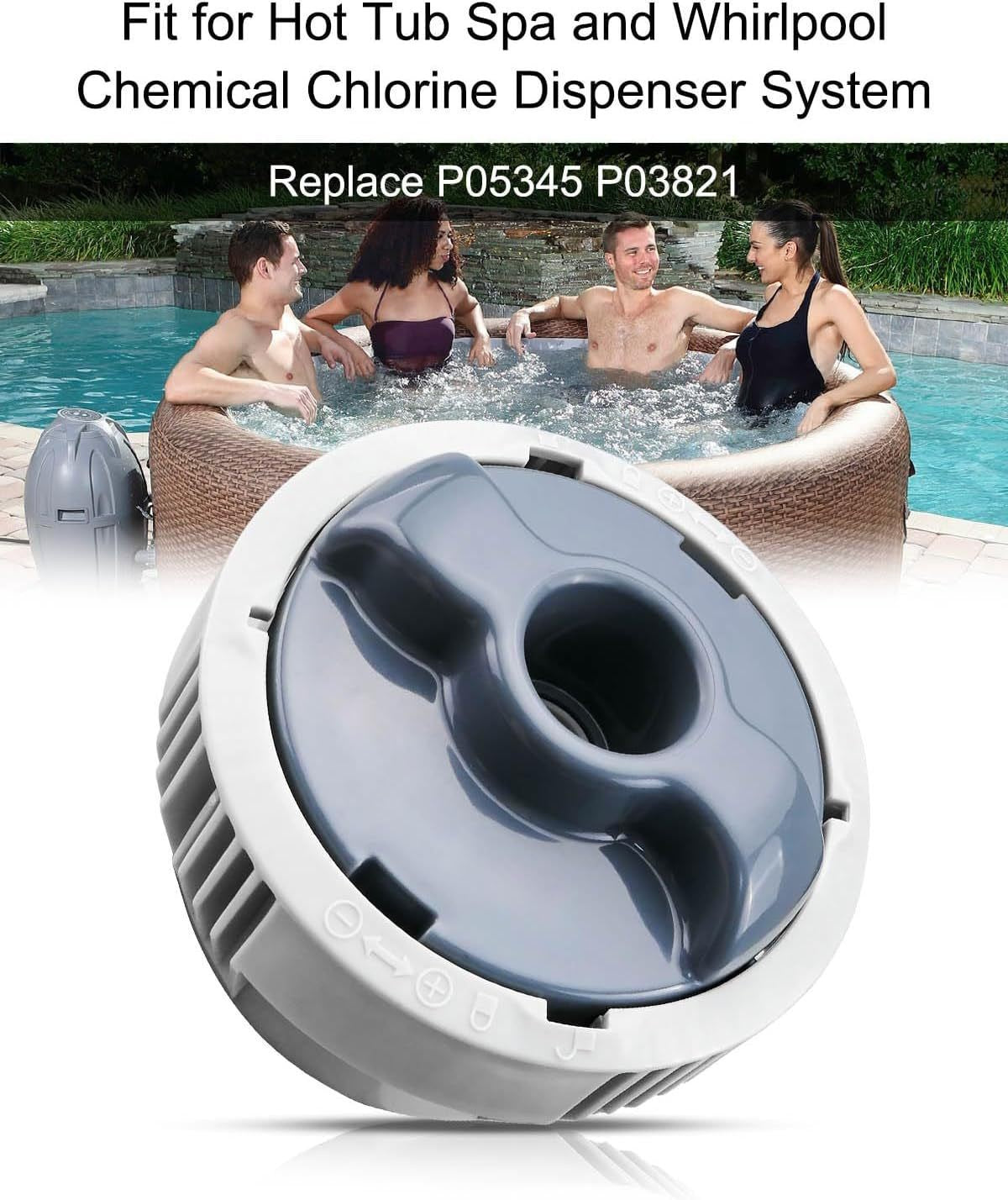 Chlorine Dispenser for Lay-Z-Spa, Pool Chemical Dispenser P05345 V1237-ZY-203-2262