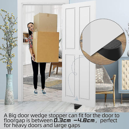 Door Stop, Extra Large Rubber Door Wedges Heavy Duty Black Door Stops Wedge V1237-ZY-203-2271