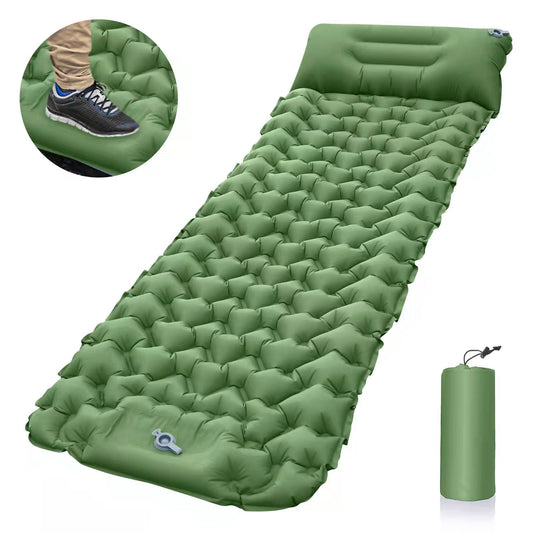 Self-Inflating Camping Mattress: Thick Lightweight Single Camping Mattress Inflatable and Attachable Double V1237-ZY-203-2283