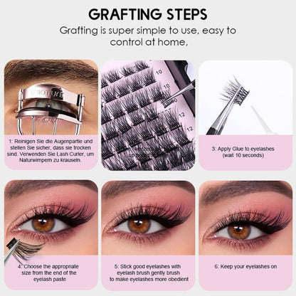 DIY Eyelash Extension Individual Cluster False Eyelashes Transplantation False V1237-ZY-203-2302