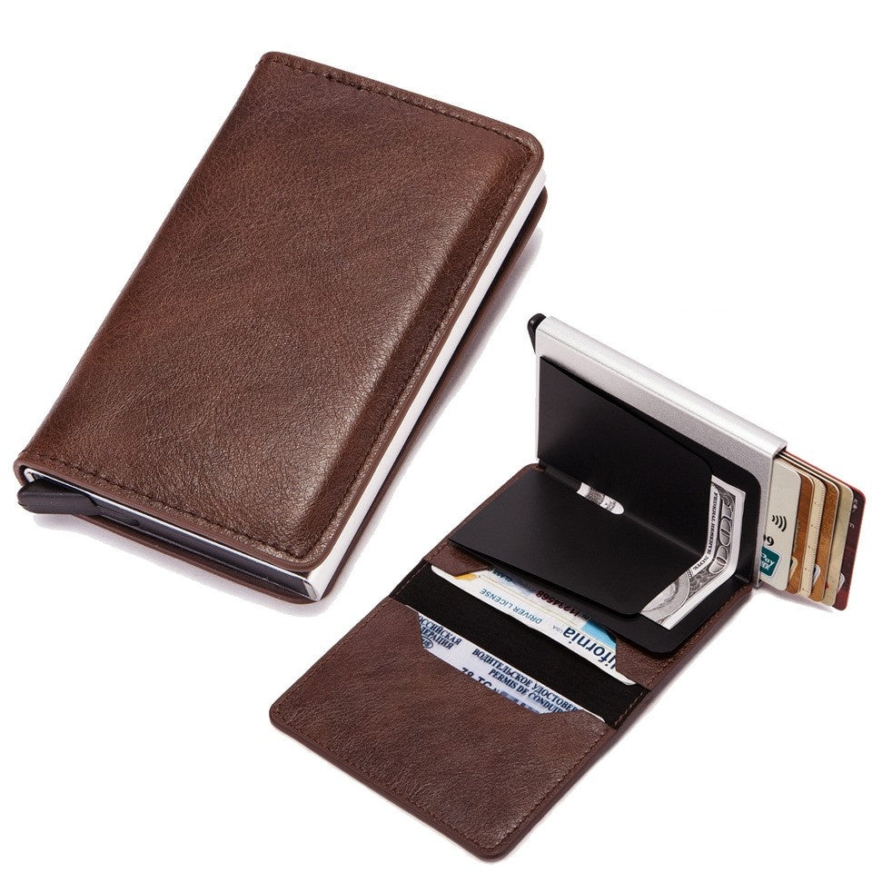 Card Holder with RFID & NFC Protection - Choose your color! Dark brown Dark brown V1237-ZY-203-2319
