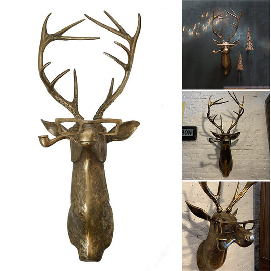 Frankie Stag Animal Resin Hanging Ornament Wall Art Front Door Decorative Pendant Housewarming Gift Deer V1237-ZY-203-2324