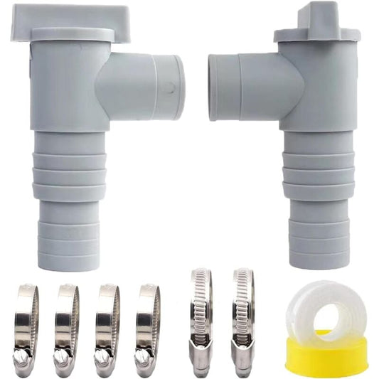2-pack pool maintenance/shutoff valves with 32mm hose connection, pool shutoff valve, valve double split pool V1237-ZY-203-2326