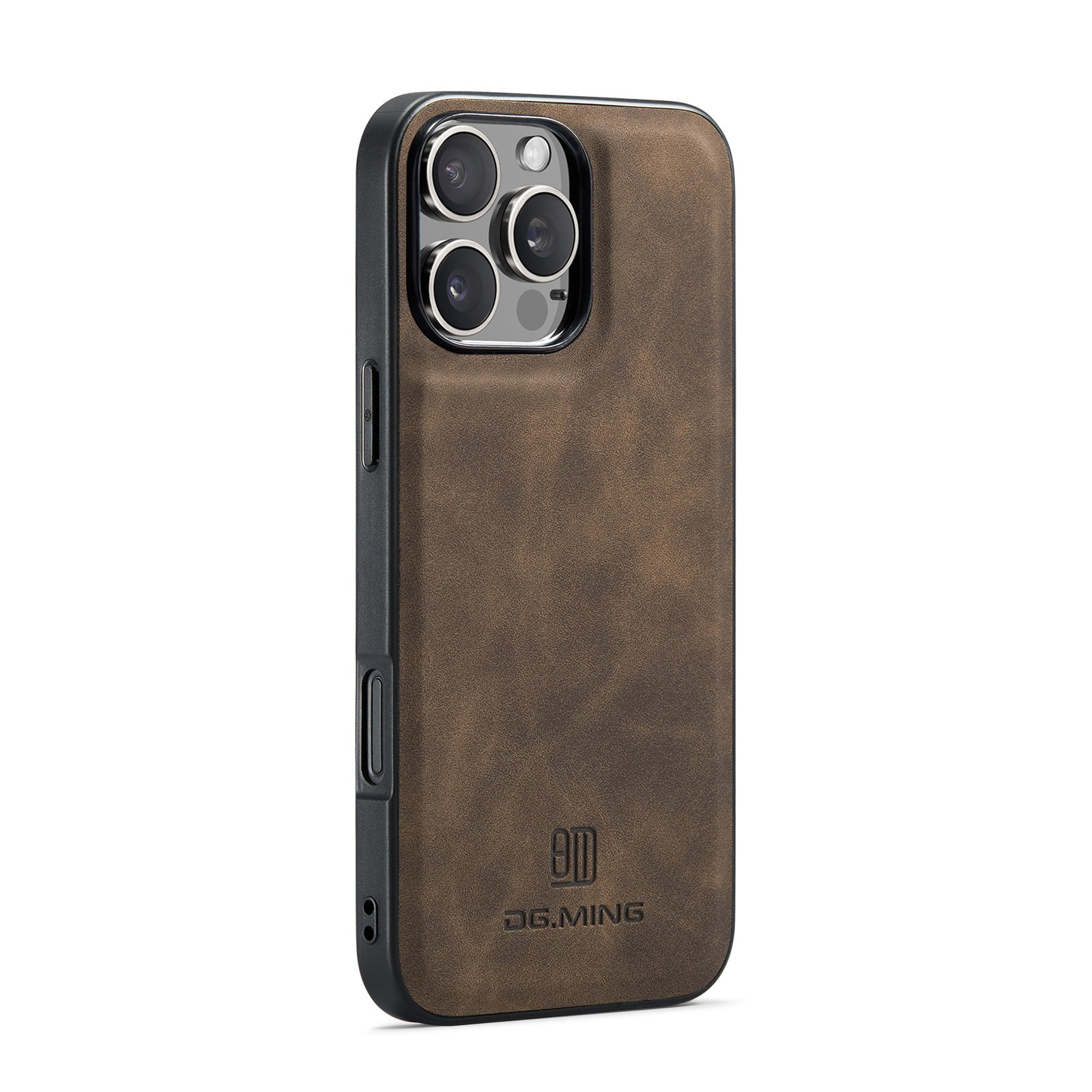 High-quality magnetic iPhone case with card pocket, magnetic split mobile phone case Combination-Coffee V1237-ZY-203-2376