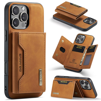 High-quality magnetic iPhone case with card pocket, magnetic split mobile phone case Combination-Coffee V1237-ZY-203-2376