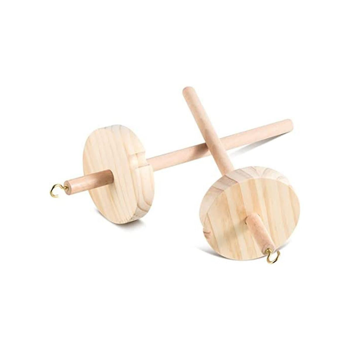 2pcs DIY Dragonfly Spindle Yarn Spinner Handmade Wooden Spinning Wheel For Yarn Making Yarn Spindle V1237-ZY-203-2414