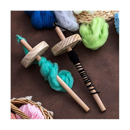 2pcs DIY Dragonfly Spindle Yarn Spinner Handmade Wooden Spinning Wheel For Yarn Making Yarn Spindle V1237-ZY-203-2414